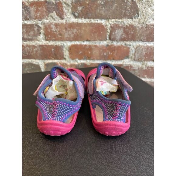 NIKE BABY Blue/Pink Neoprene Water Shoe Sandal Infant Size 6-7 - Picture 6 of 10